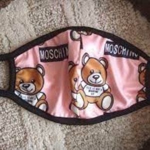 Pink moschino mask